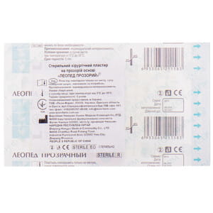 Пластырь хирургический Леопед стерильный прозрачный размер 9 см х 15 см 1 шт