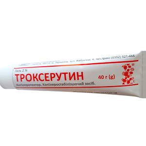Троксерутин гель 2% туба 40г