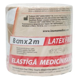 Бинт эластичный медицинский LAUMA (Лаума) модель 2 Latex Free высокой степени растяжимости размер 2м х 8см