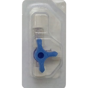 Кран 3-х ходовой для инфузионной терапии липидорезистентный синий Юрия-Фарм 1шт