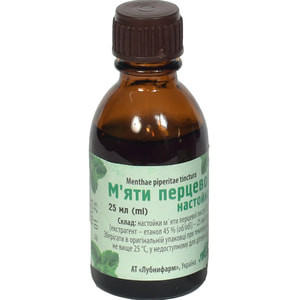 Мяты перечной настойка фл. 25мл
