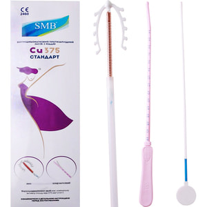 Внутриматковий протизаплідний засіб (спіраль) SMB (СМБ) Cu 375 Стандарт з міддю 1 шт