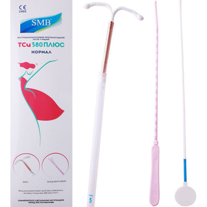 Внутриматковий протизаплідний засіб (спіраль) SMB (СМБ) Т Cu 380Ag з міддю та сріблом 1 шт