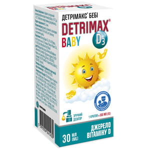 Детрімакс Бебі вітамін D3 краплі флакон з дозатором 30 мл