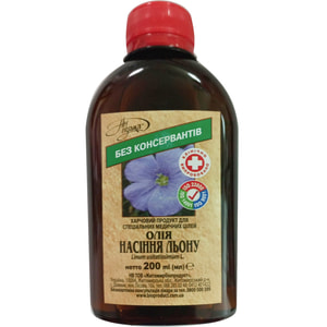 Масло натуральное растительное из семян льна флакон 200 мл