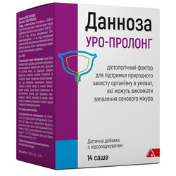 Данноза Уро-Пролонг порошок для лікування захворювань сечовивідної системи упаковка 14 шт