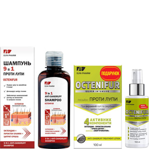 Комплекс ELFA PHARM (Эльфа Фарм) Octenifur (Октенифур) против выраженной перхоти: шампунь 9 в 1 против перхоти 200 мл + лосьон против перхоти 100 мл