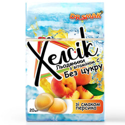 Леденцы с витамином С Dr.Smak (Др. Смак) Хелсик без сахара со вкусом персика 20 шт