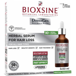 Сыворотка для волос Bioxsine (Биоксин) Дермаджен растительный против выпадения волос в флаконах по 50 мл 3 шт