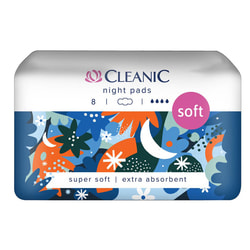 Прокладки гігієнічні CLEANIC (Клінік) нічні Soft 8 шт