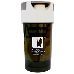 Шейкер бутылка с контейнером POWERFOOD (Паверфуд) для приготовления и хранения коктейлей 500 мл