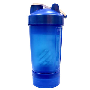 Шейкер бутылка с шариком и контейнером POWERFOOD (Паверфуд) для приготовления и хранения коктейлей 500 мл