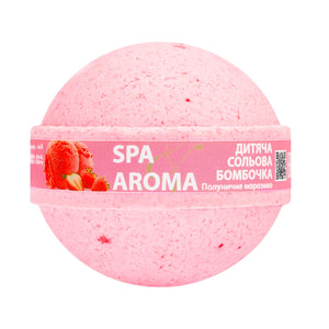 Бомбочка сольова для ванн дитяча BIOTON (Біотон) Полуничне морозиво 75 г