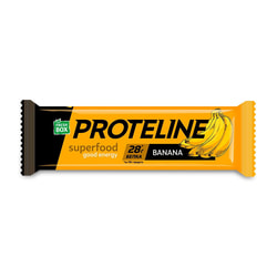 Батончик протеїновий до раціону харчування спортсменів FRESH BOX PROTELINE (Фреш Бокс Протелайн) зі смаком банану глазурований глазур’ю 40 г