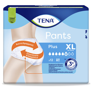 Подгузники-трусы для взрослых TENA (Тена) Pants Plus XL (Пентс плюс) размер XL 12 шт