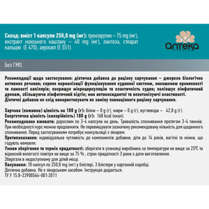 Венопрокт капсули сприяють нормалізації функціонування судинної системи, зменшенню проникності та ламкості капілярів 3 блістера по 10 шт