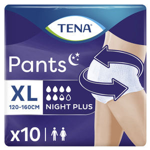 Подгузники-трусы для взрослых TENA (Тена) Pants Plus Night (Пентс плюс найт) размер XL 10 шт