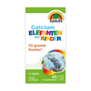 Вітаміни SUNLIFE (Санлайф) Calcium Elefanten fur Kinder Кальцій для дітей пастилки 60 шт