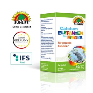 Вітаміни SUNLIFE (Санлайф) Calcium Elefanten fur Kinder Кальцій для дітей пастилки 60 шт