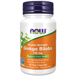 Гинкго Билоба NOW (Нау) Ginkgo Biloba 120 mg капсулы по 120 мг поддерживает здоровье мозга флакон 50 шт