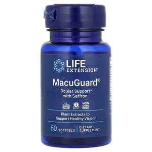 Поддержка зрения с шафраном LIFE EXTENSION (Лайф Экстэншн) MacuGuard Ocular Support with Saffron капсулы для поддержки здоровья глаз флакон 60 шт