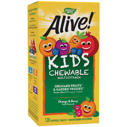 Мультивитамины для детей NATURE’S WAY (Натурес Вэй) Kids Chewable Multivitamin таблетки жевательные апельсин і ягоди флакон 120 шт
