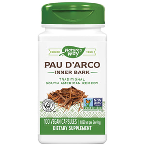 По Д'арко (Кора Мурашиного дерева) NATURE’S WAY (Натурес Вей) Pau D'Arco Inner Bark капсули надають антиоксидантну підтримку флакон 100 шт