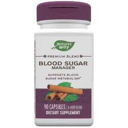 Blood Sugar Manager NATURE’S WAY (Натурес Вей) капсули підтримують метаболізм цукру в крові флакон 90 шт
