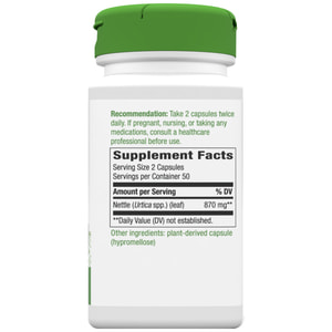 Лист крапивы NATURE’S WAY (Натурес Вэй) Nettle Leaf капсулы источник хлорофилла флакон 100 шт