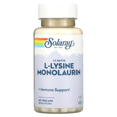 L-лизин монолаурин 1:1 SOLARAY (Солорай) капсулы для поддержания иммунитета флакон 60 шт