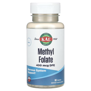 Метилфолат KAL (Кал) Methyl Folate 400 mcg таблетки по 400 мкг флакон 90 шт