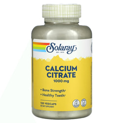 Цитрат кальцію SOLARAY (Солорай) капсули для підтримки здоров'я кісток і зубів флакон 120 шт