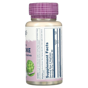 Экстракт артишока SOLARAY (Солорай) Artichoke Leaf Extract - 600 mg капсулы для поддержки пищеварения и сердечно-сосудистой системы флакон 60 шт