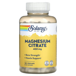 Цитрат магнія SOLARAY (Солорай) Magnesium Citrate капсули для покращення біодоступності мінералів флакон 180 шт