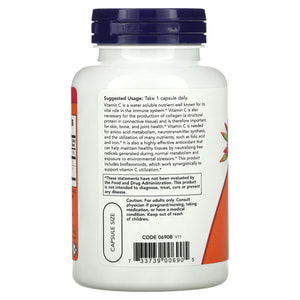 Витамін С NOW (Нау) С-1000 веганские капсулы флакон 100 шт