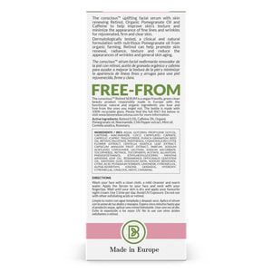 Сироватка для обличчя для комбінованої та жирної шкіри THE CONSCIOUS (Коншес) проти зморшок з гранатом та ретонолом нічна 30 мл