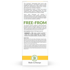 Сироватка для обличчя THE CONSCIOUS (Коншес) проти зморшок для сяяння шкіри з лимоном та вітаміном С 30 мл