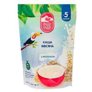 Каша молочная сухая BIGGIDIGGI (БигиДиги) овсяная для детей с 5 месяцев 200г