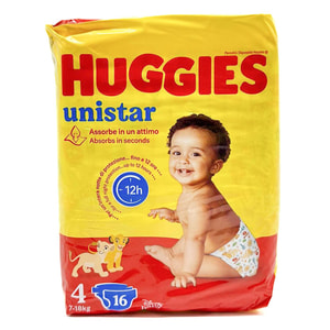 Підгузки для дітей HUGGIES (Хагіс) Unistar (Юністар) унісекс з персонажами Діснея розмір 4 від 7 до 18 кг 16 шт