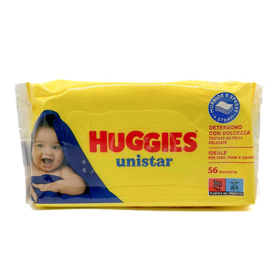 Серветки вологі дитячі HUGGIES (Хагіс) Unistar 56 шт