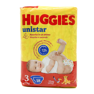 Подгузники для детей HUGGIES (Хаггис) Unistar (Юнистар) унисекс с персонажами Диснея размер Midi 3 от 4 до 9 кг 18 шт