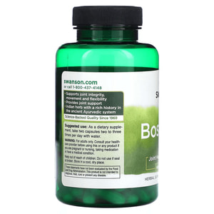 Босвеллия SWANSON (Свенсон) Boswellia 400 mg капсулы для здоровья и мобильности суставов флакон 100 шт