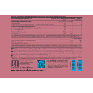 Колаген морський PURE GOLD (П'юр Голд) Collagen Hal Raspberry порошок зі смаком малини для здоров'я суглобів, зв'язок, судин та шкіри 150 г