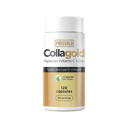 Колаген з гіалуроновою кислотою PURE GOLD (П'юр Голд) CollaGold капсули комплекс для захисту суглобів, краси та здоров'я волосся, нігтів 120 шт