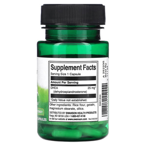 ДГЕА SWANSON (Свенсон) DHEA - High Potency капсули сприяють здоровому гормональному балансу по 25 мг флакон 30 шт