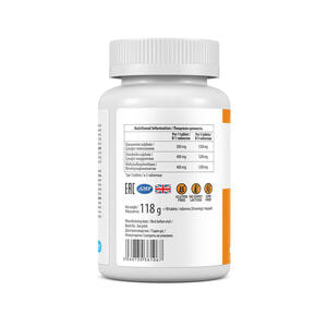 Глюкозамин хондроитин МСМ VPLAB (ВПЛаб) UltraVit (Ультравит) Glucosomine Chondroitin MSM капсулы для поддержки здоровья суставов флакон 90 шт