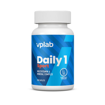 Daily 1 Multivitamin VPLAB (ВПЛаб) UltraVit (Ультравит) каплеты восполняют нехватку витаминов и минералов упаковка 100 шт
