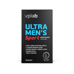 Men’s Sport Multivitamin Formula VPLAB (ВПЛаб) UltraVit (Ультравіт) каплети мультивітамінна формула для чоловіків упаковка 90 шт