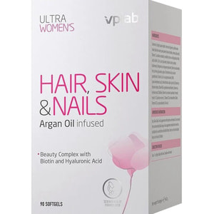 Вітаміни для жінок VPLAB (ВПЛаб) UltraVit (Ультравіт) Ultra Women’S Hair,Skin & Nails для підтримки краси волосся, шкіри та нігтів капсули 90 шт