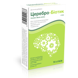 Церебро-Биотик порошок для улучшения умственной деятельности и психического здоровья детей и взрослых в стиках 14 шт